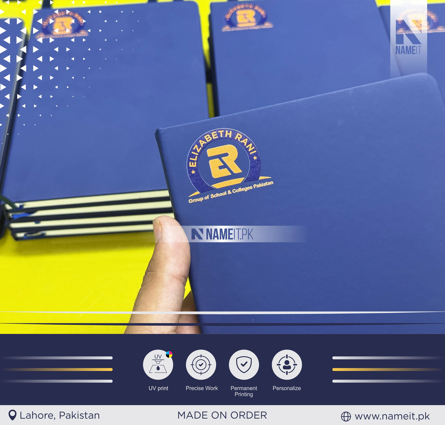 Diary, Custom Company Name Logo Diary, Personalized With UV Printed, Business Corporate Client Office Coworker Colleague Gift