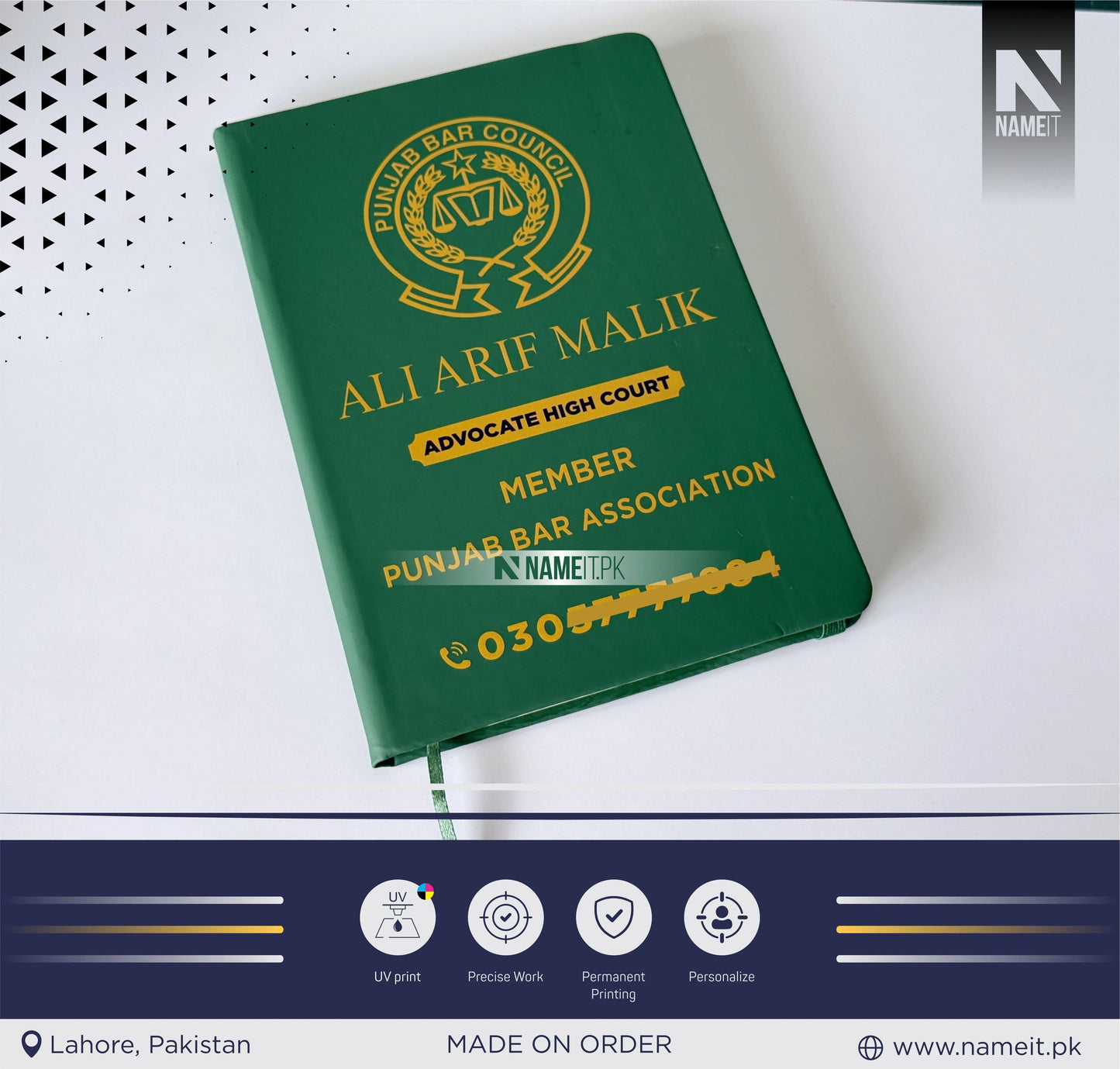 Diary, Custom Diary Printed, Customize Diary For Punjab Bar Council - Congratulations Gift - Government Officer Gift - Officer Gift - New Job Gift