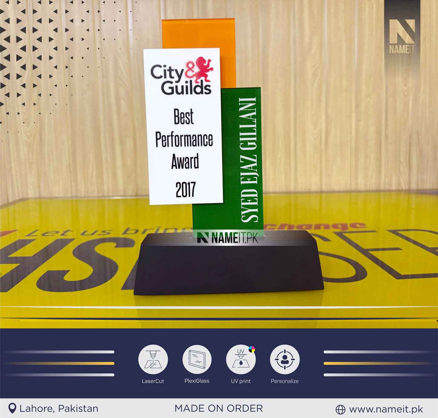 Personalized Printed Award Corporate Trophy Award - Company Anniversary Awards Ceremony, Acrylic Trophy, Appreciation Corporate Award
