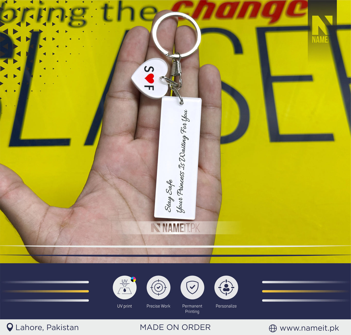 KeyChain, Drive Safe Acrylic Sandwich Keychain Drive Safe I Need You Here With Me Keychain Personalized Keychain Driver Gift Long Distance Relationship Boyfriend Gift