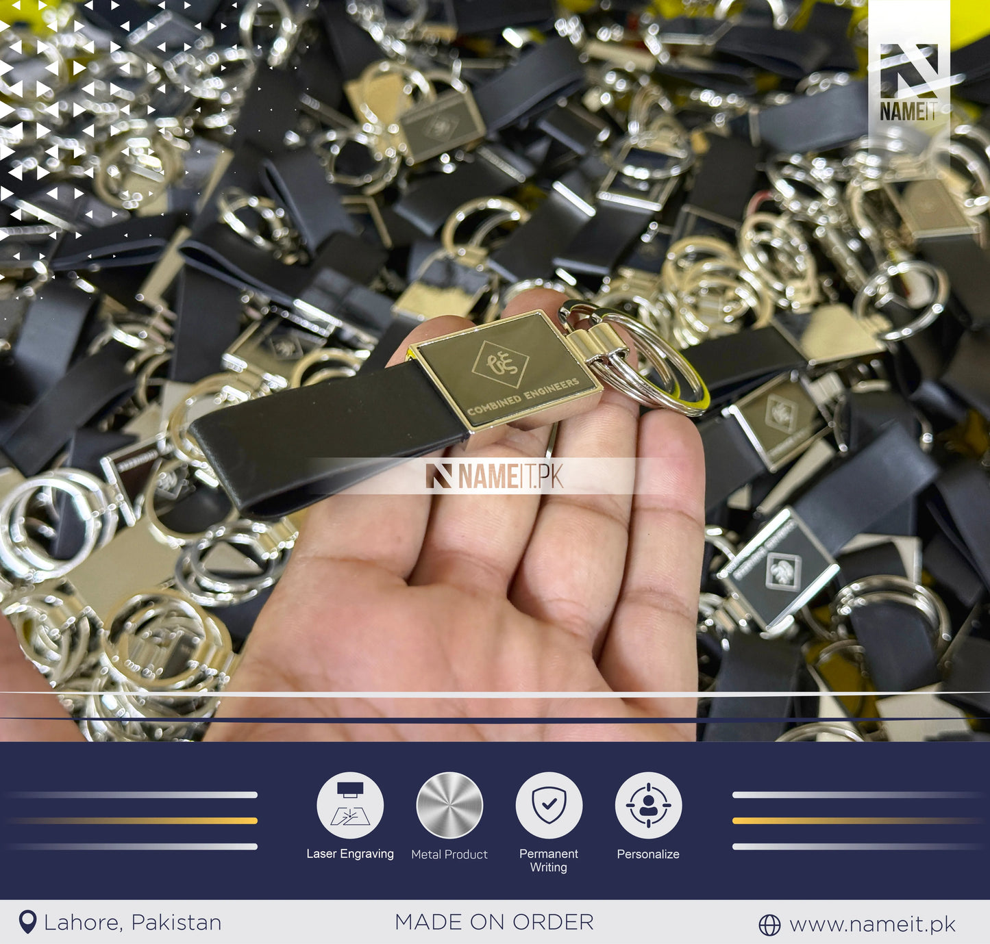 Keychain, Metal Imported, Custom Stylish Double Ring Keychain | Key Ring Hook | Key Chain For Home, Office, Car & Bike | Heavy Duty Keychain for Men and