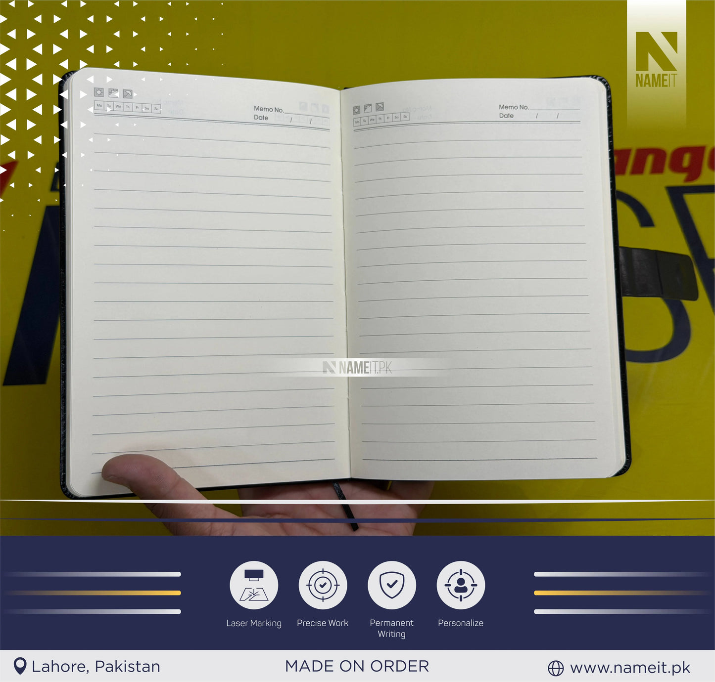 Diary, Personalised Leatherette Megnatic Notebook With Card & Passport Holder, A5 Lined Notepad, Engrave Diary, New Job Stationary Gift, Travel Journal, Office Gift