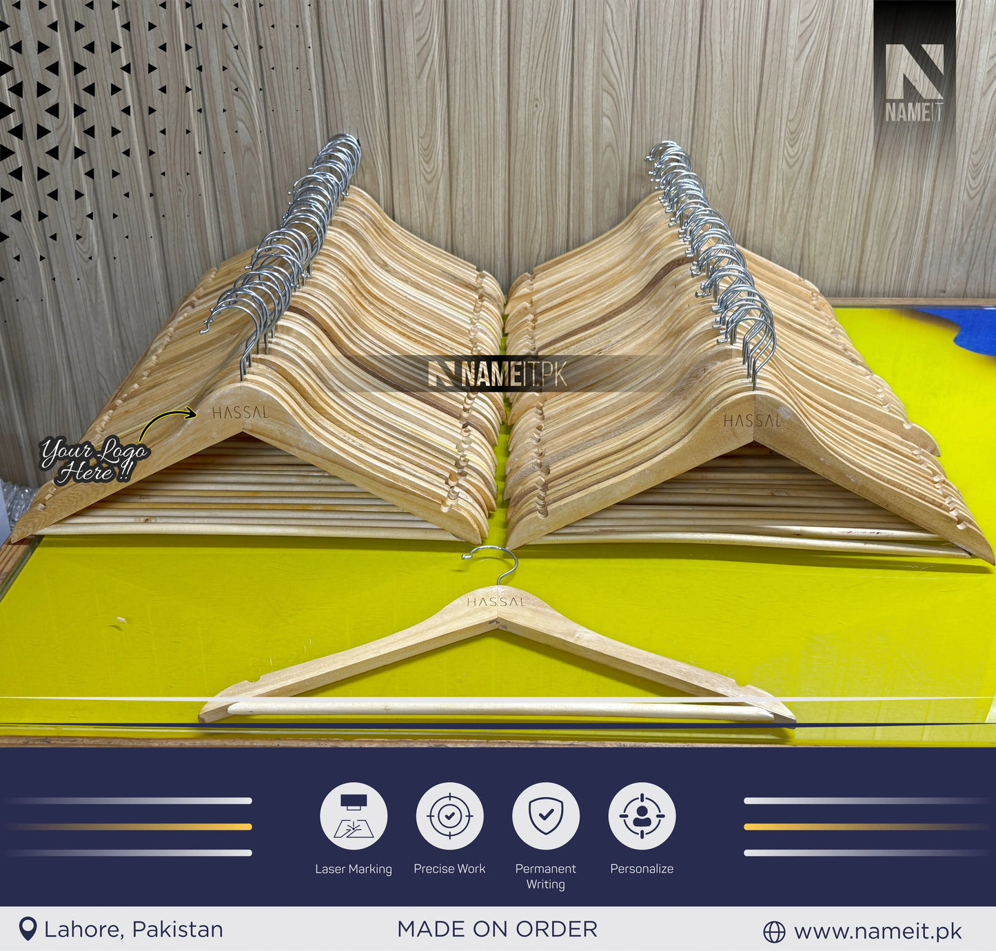 Hanger – Custom Your Hanger with Name, initial, or Company Logo | Perfect Gift for Any Brand Owner