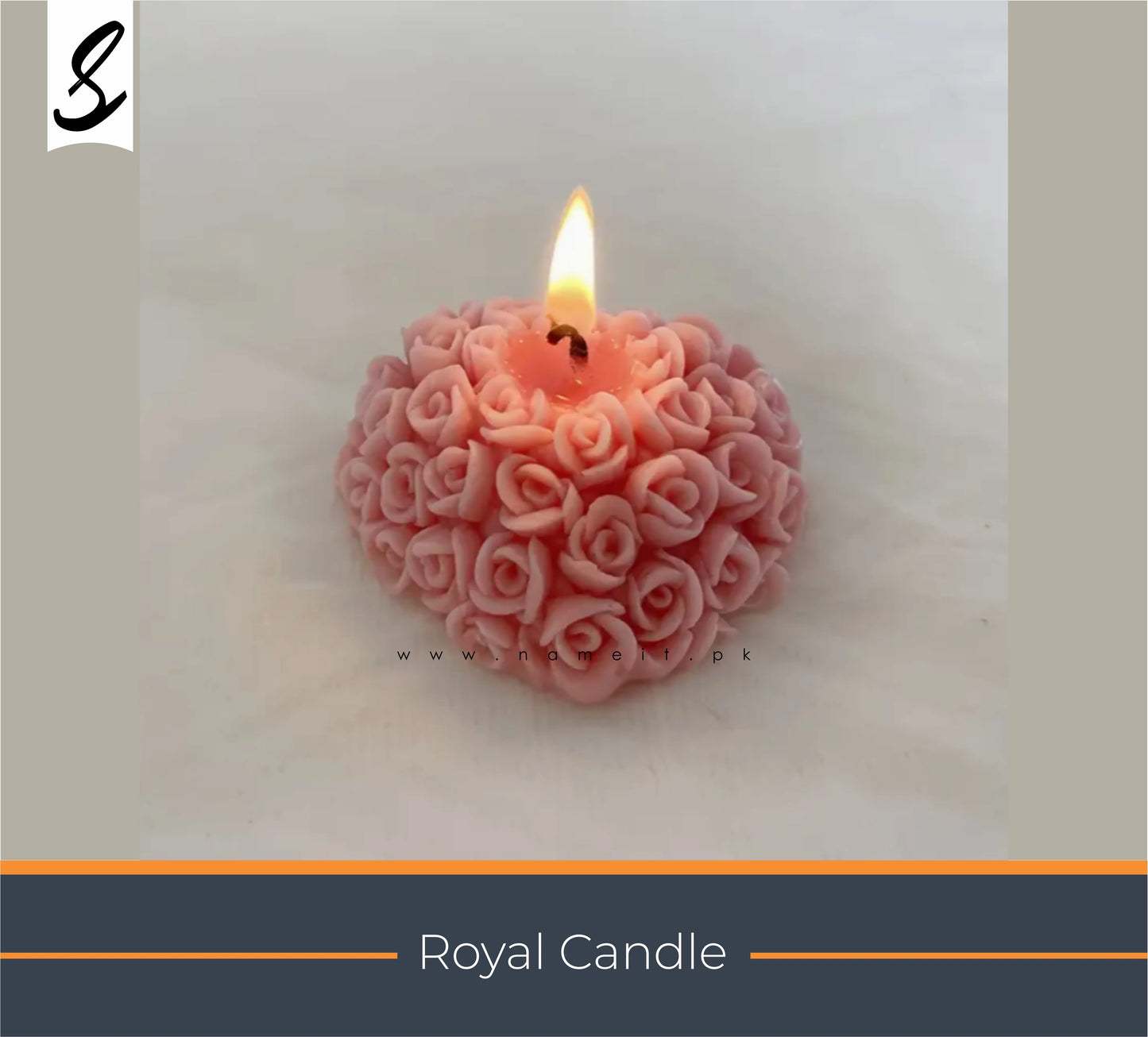 Floral Heart-Shaped Candle – Romantic Wedding Gift & Elegant Home Décor Accent