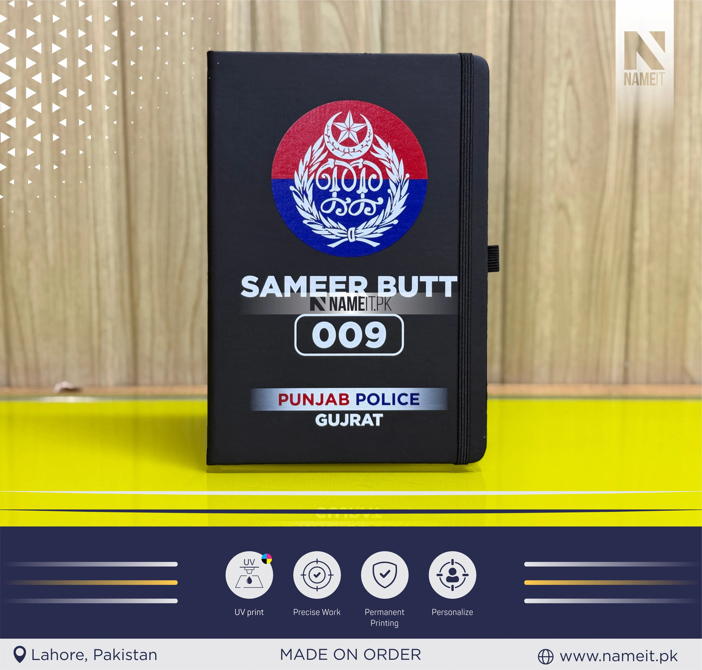 Diary, Police Diary Printed, Customize Diary For Punjab Police - Congratulations Police Gift - Punjab Police Gift- New Police Officer Gift - New Job Gift - Police