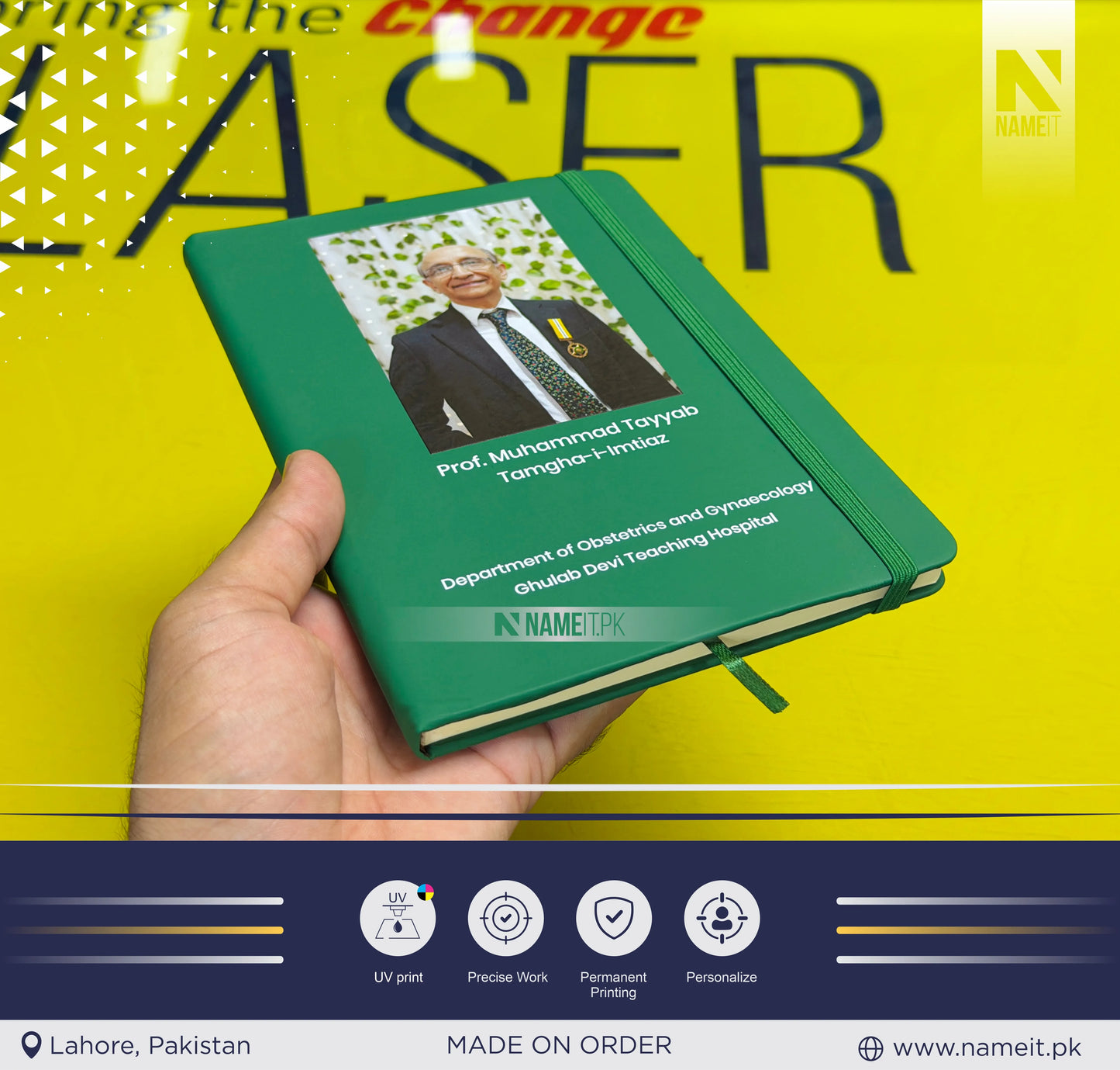 📖 Premium Personalized Hardcover Notebook with UV Gloss Photo Printing | Custom Diary | Executive Corporate Gift 🎁