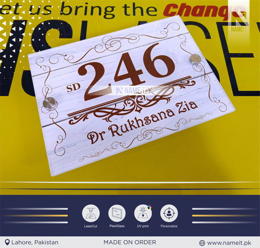 Personalised House Name Plate, House Name Sign Plaque Home Door Address House Decor Custom Home Name Plate Sign NAMEIT PAKISTAN