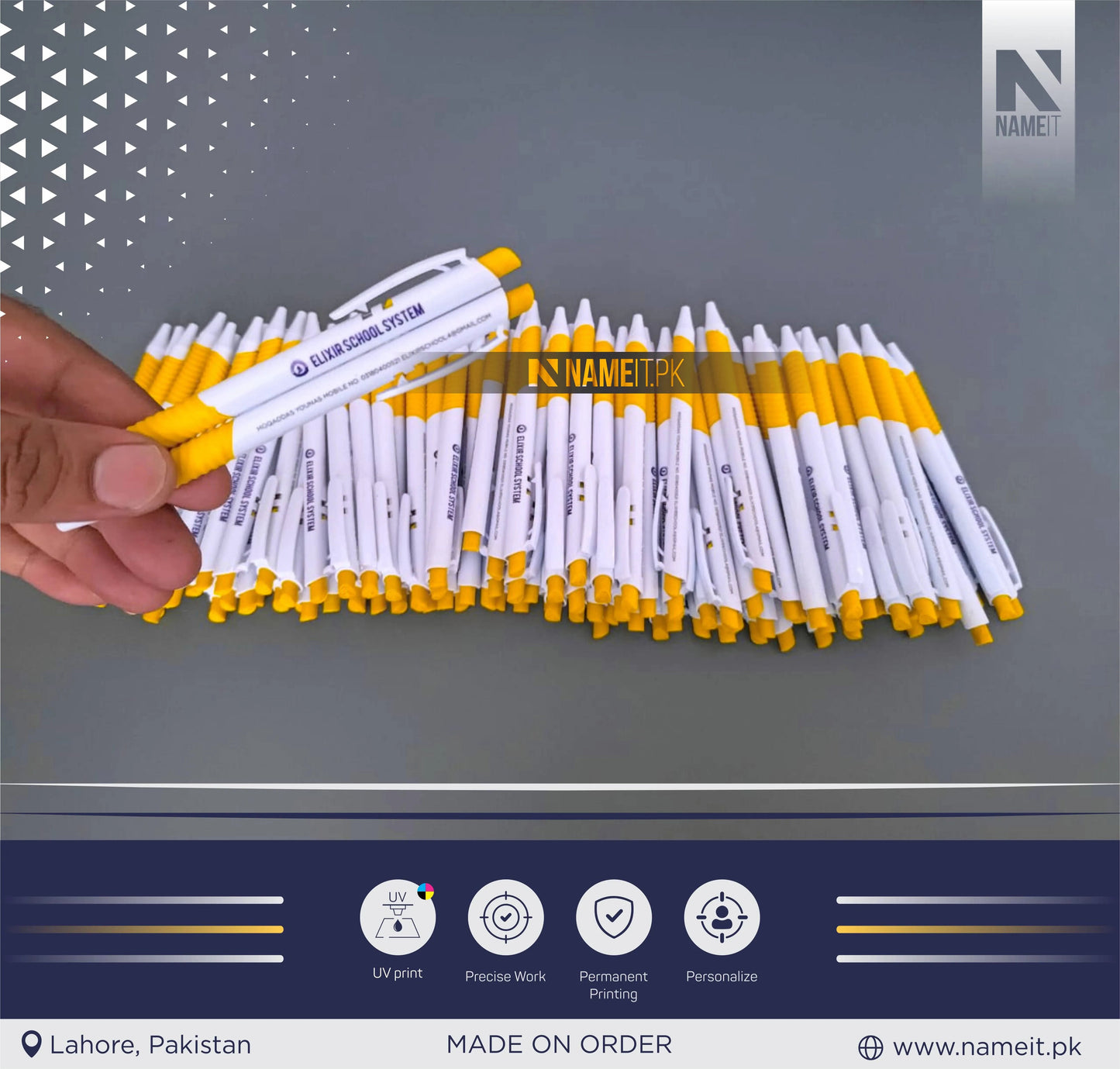 Digital Printed Ballpen with Soft Rubber Grip | Advertising Pens, Great Promotional Tool NAMEIT PAKISTAN