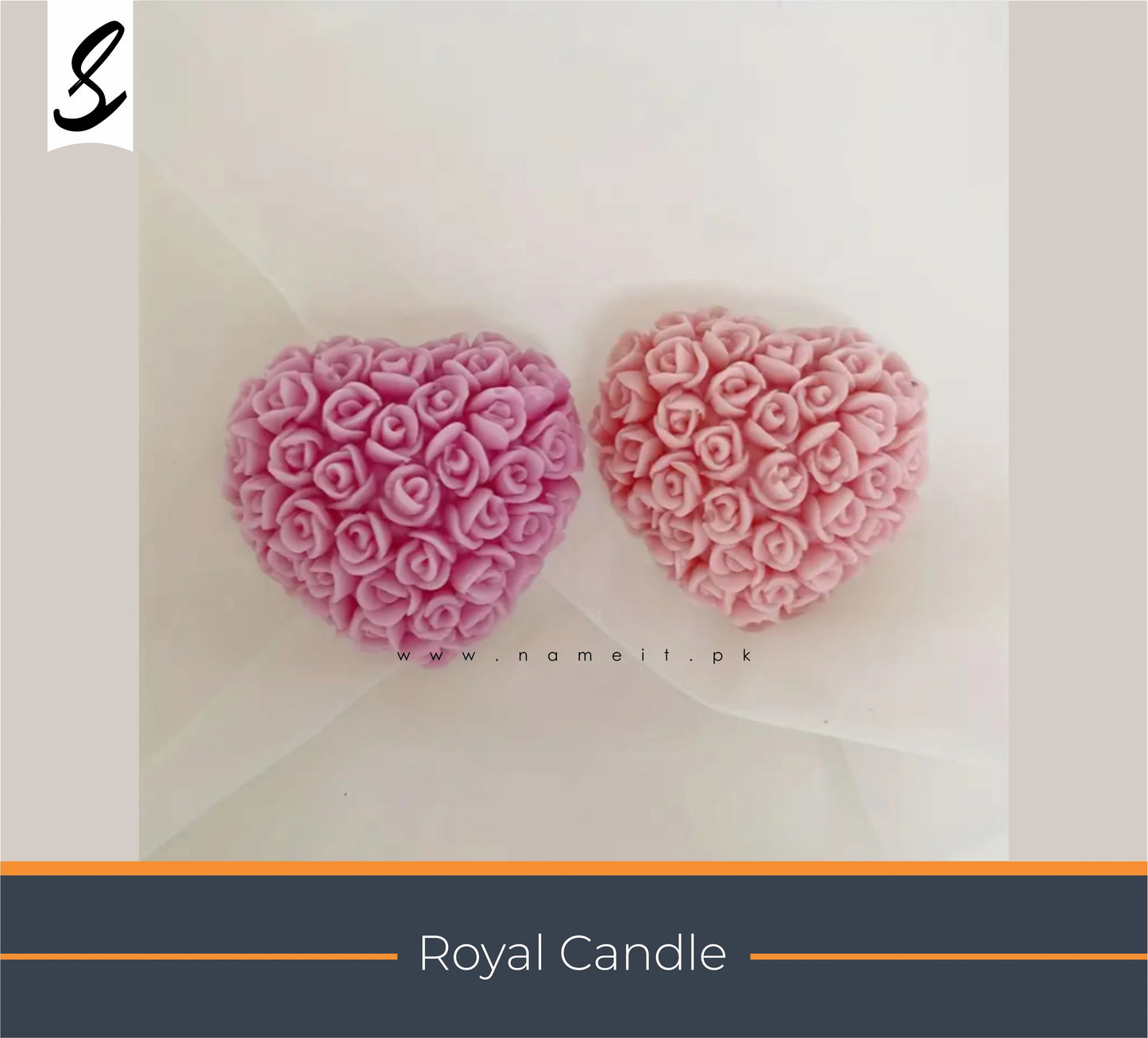 Floral Heart-Shaped Candle – Romantic Wedding Gift & Elegant Home Décor Accent