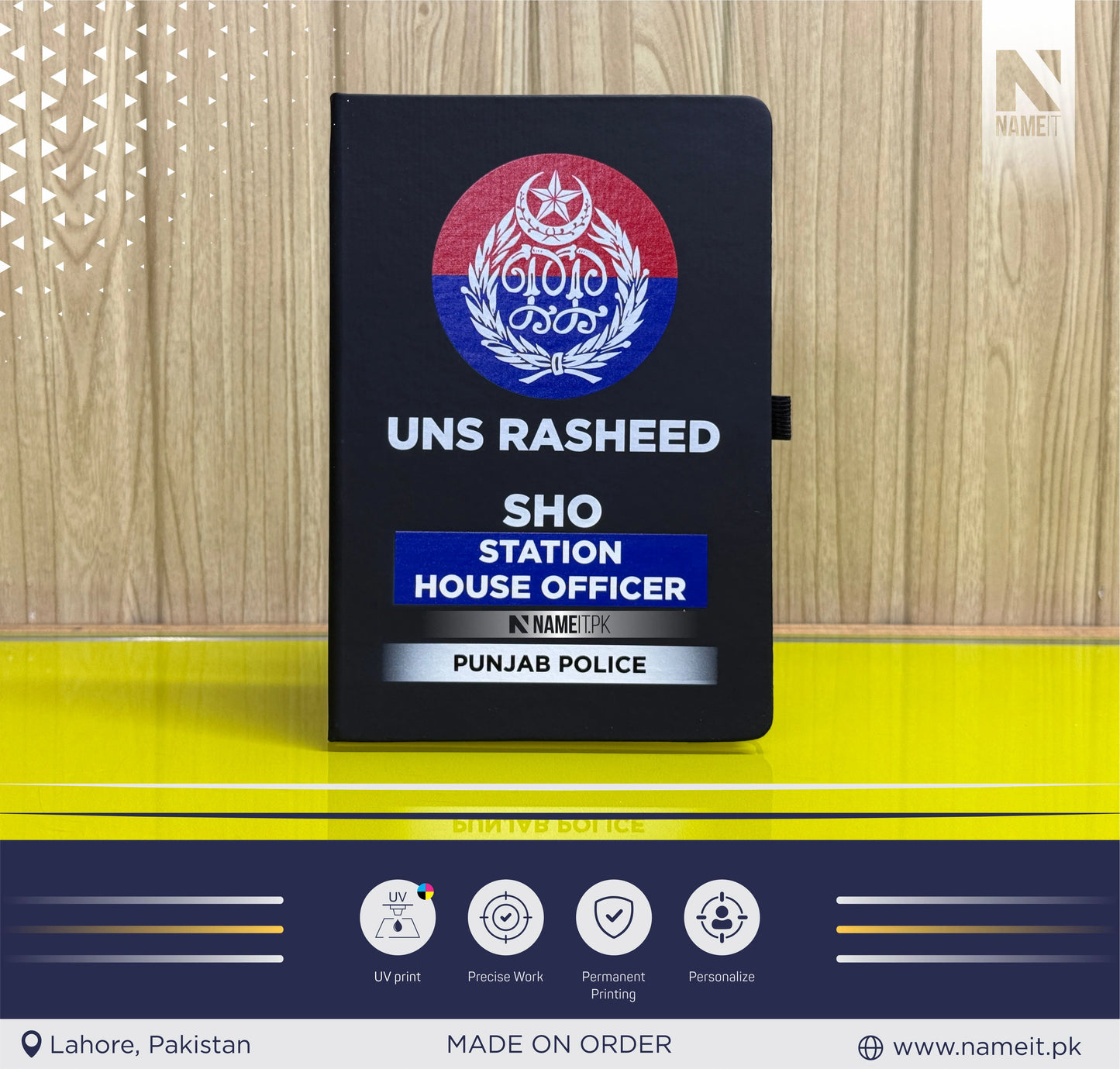 Diary, Police Diary Printed, Customize Diary For Punjab Police - Congratulations Police Gift - Punjab Police Gift- New Police Officer Gift - New Job Gift - Police
