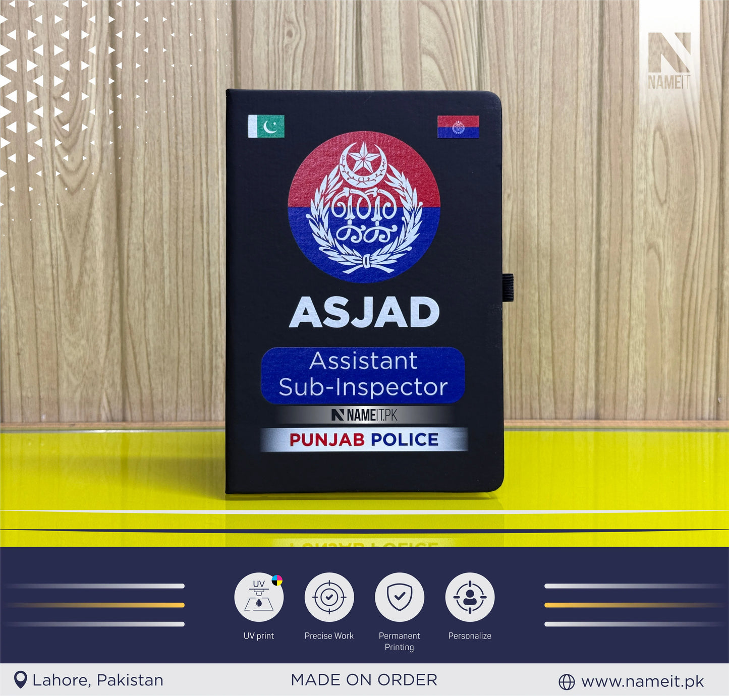 Diary, Police Diary Printed, Customize Diary For Punjab Police - Congratulations Police Gift - Punjab Police Gift- New Police Officer Gift - New Job Gift - Police