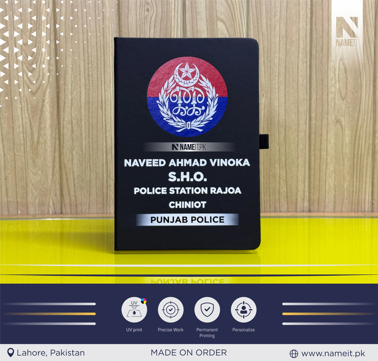 Diary, Police Diary Printed, Customize Diary For Punjab Police - Congratulations Police Gift - Punjab Police Gift- New Police Officer Gift - New Job Gift - Police
