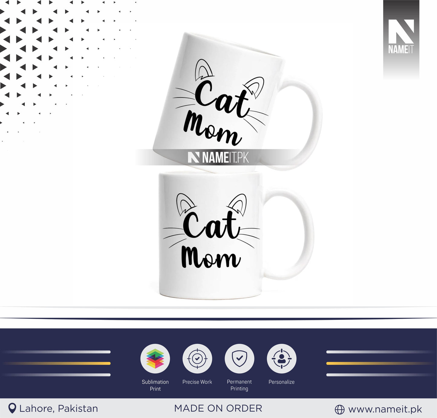 Mug, Customize Mug Cat Mom Mug Cat Mom Gift Cat Lover Cat Owner Cats Kitten Coffee Cup NAMEIT PAKISTAN