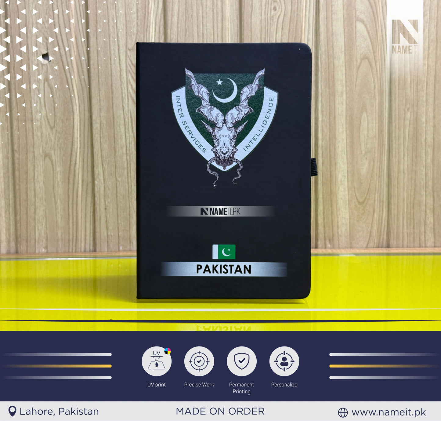 Diary, Custom Diary Printed, Customize Diary For Inter-Services Intelligence | Government of Pakistan - Congratulations Gift - Government Officer Gift - Officer Gift - New Job Gift