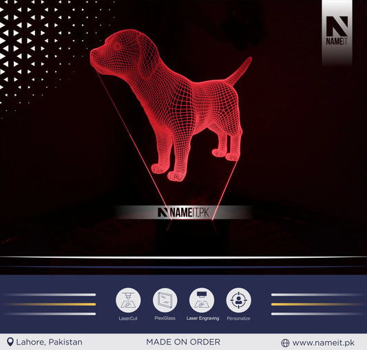 Dog Gift Pet Owner Gift 3D Night Lamp Night Light Home Decor 3D Illusion LED Lamp Gift Idea Kids Birthday Gog Ornament Dog Gifts