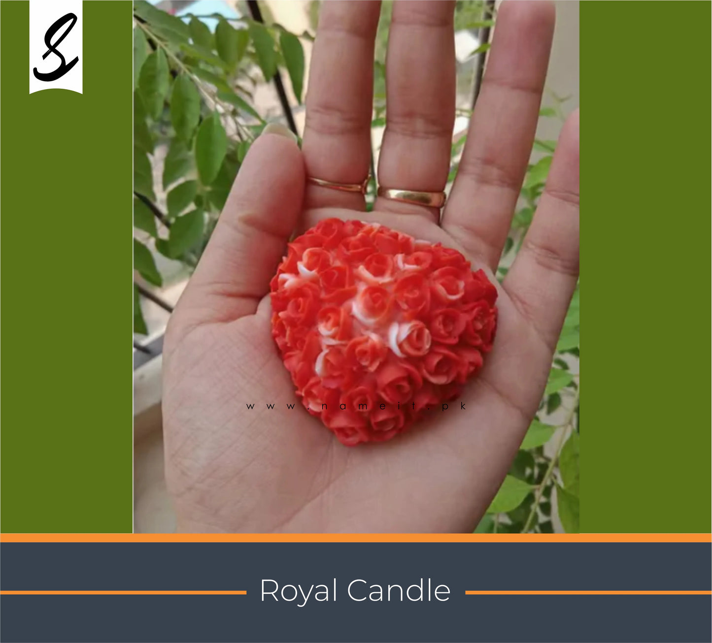 Floral Heart-Shaped Candle – Romantic Wedding Gift & Elegant Home Décor Accent