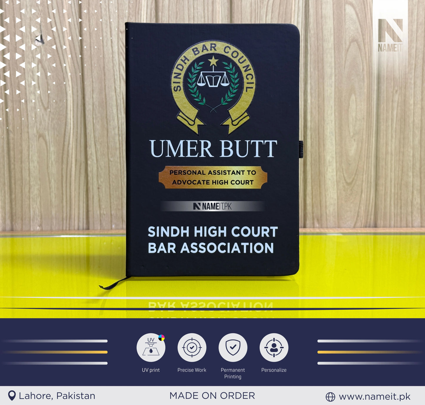 Diary, Custom Diary Printed, Customize Diary For Sindh Bar Council - Congratulations Gift - Government Officer Gift - Officer Gift - New Job Gift