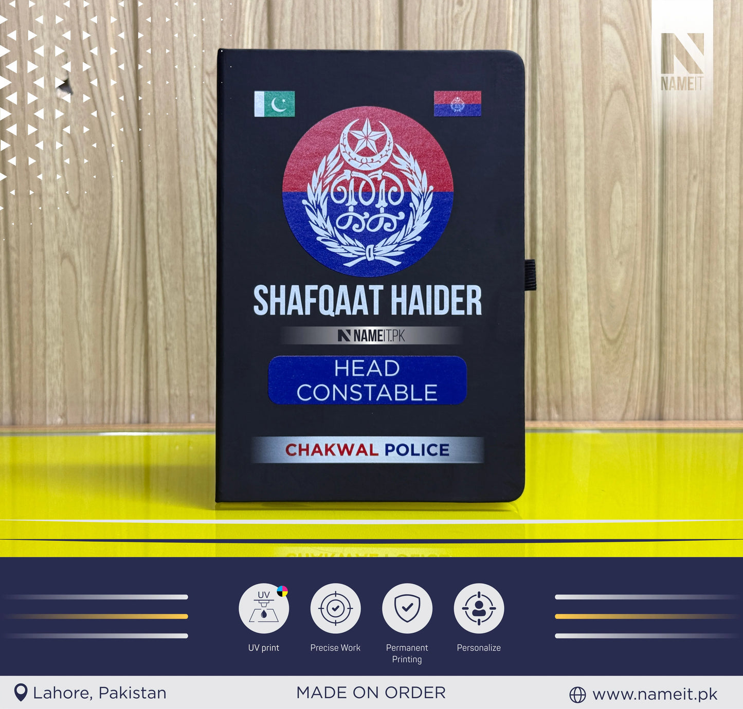 Diary, Police Diary Printed, Customize Diary For Punjab Police - Congratulations Police Gift - Punjab Police Gift- New Police Officer Gift - New Job Gift - Police