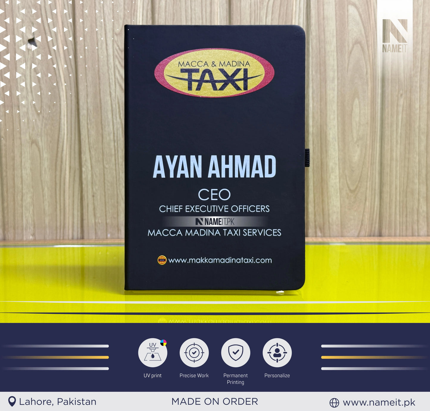 Diary, Custom Company Name Logo Diary, Personalized With UV Printed, Business Corporate Client Office Coworker Colleague Gift