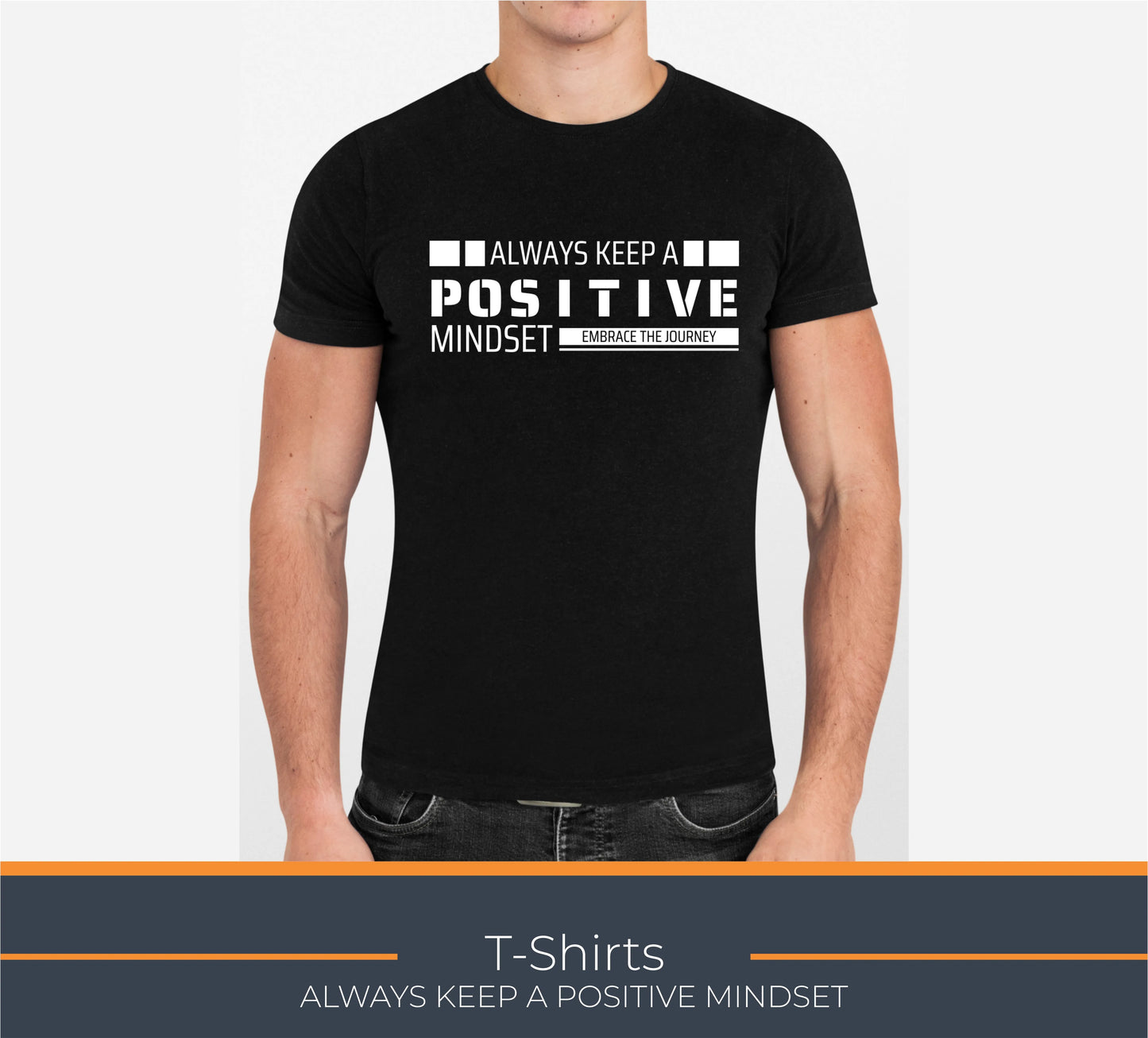 TShirt, ALWAYS KEEP YOU MIND POSITIVE, Elegant Custom Polo T-Shirts - Vibrant Color Logos for Corporate, Sports Teams, Golf Events, Personalized Logo for Stylish Casual Wear