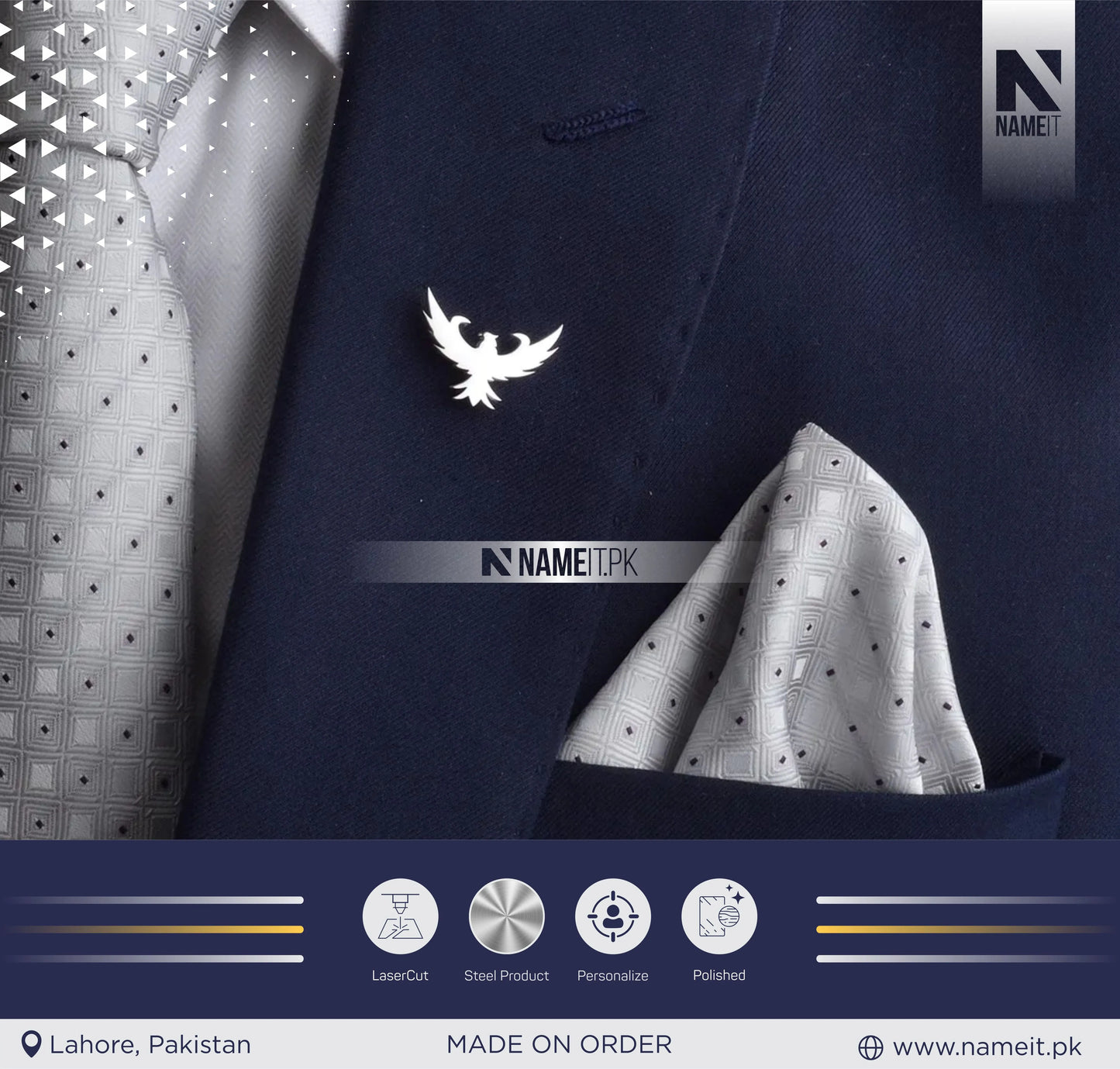 Lapel Pin, Custom Metal Lapel Pin with UV Digital Printing & Butterfly Clutch – Personalized Logo Badge for Corporate Branding, Employee Recognition, Events, Schools, Promotional Giveaways & Business Merchandise