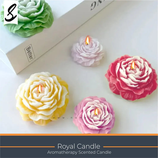 Candles , Soy Candle - Scented Flower Candle