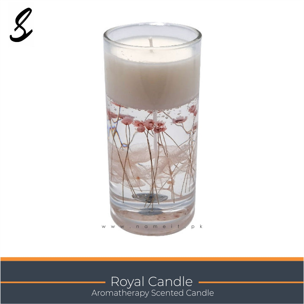 Candle. Aromatherphy Home Decoration Glass Jar Clear Transparent Gel Soy and Jelly Candle Wax With Dried Flower