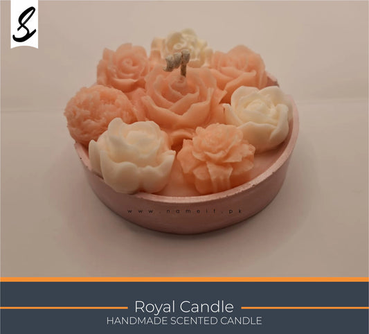 Candle , Bunch of Scented Candle Flowers in Tray