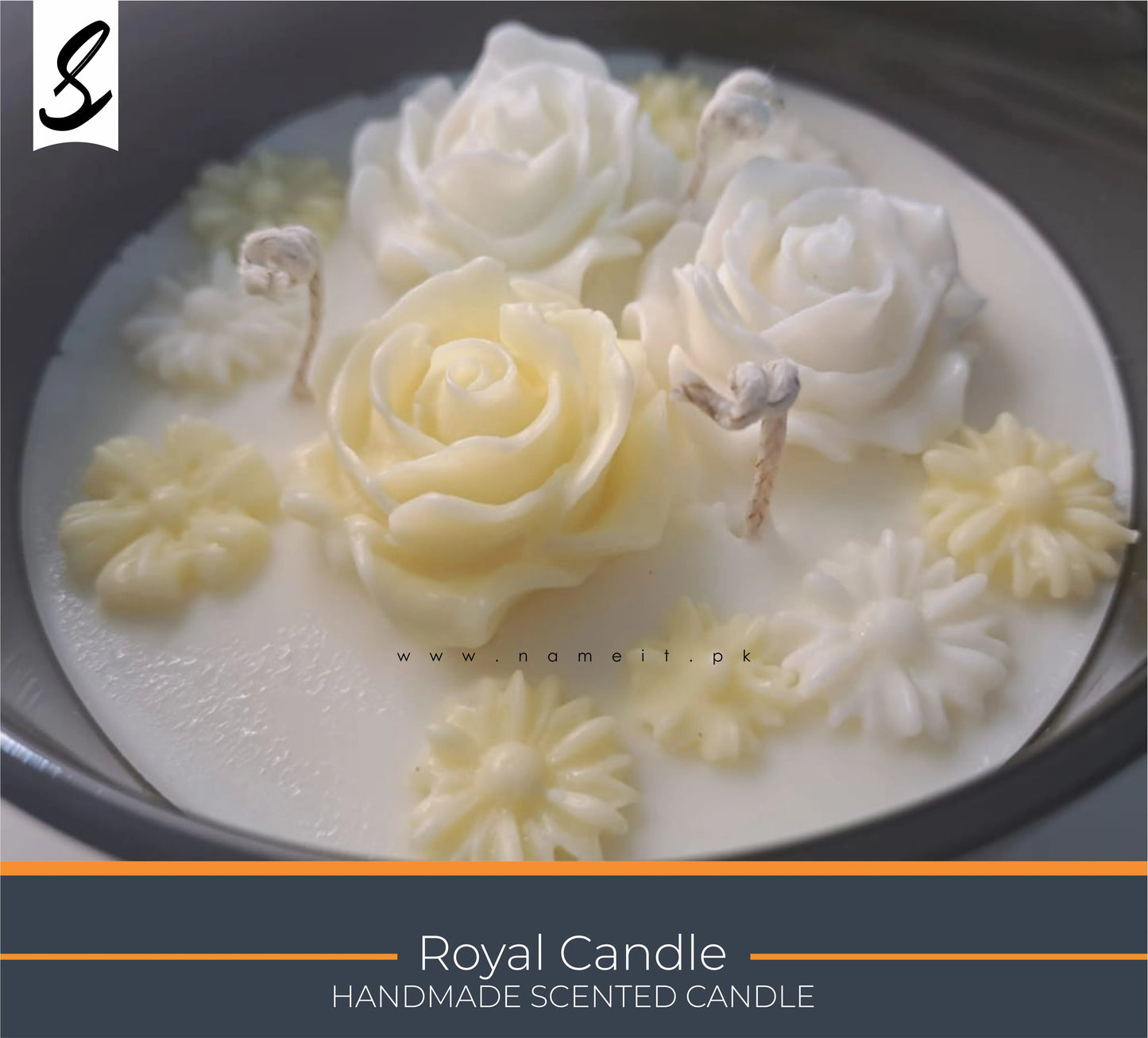 Candle , Large size elegance Flowers of Candles