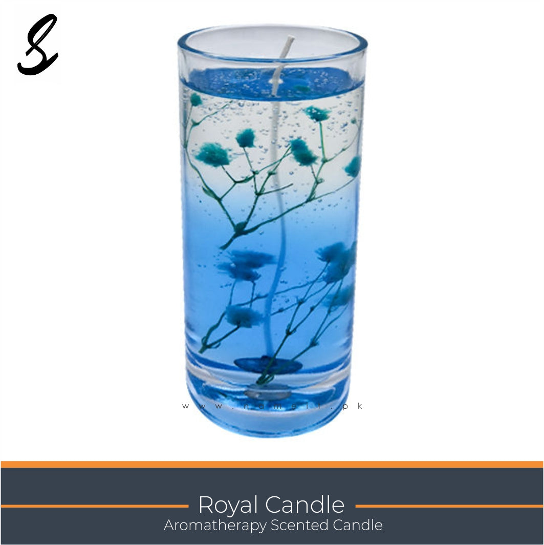Candle, Aromatherapy Home Decoration Glass Jar Clear Transparent Gel Jelly Candle Wax With Dried Flower