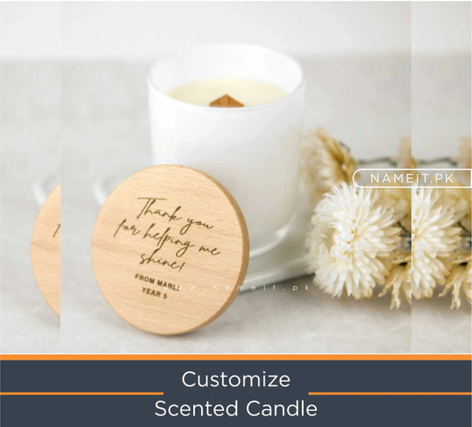 Candle, Customize Scented Soy Candle with Wooden Lid ( For Special Gift )