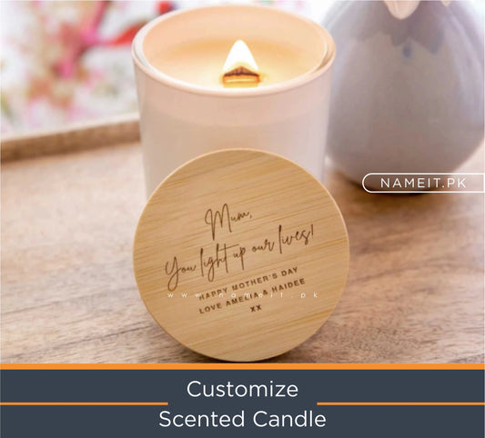 Candle, Customize Scented Soy Candle with Wooden Lid ( For Special Gift )