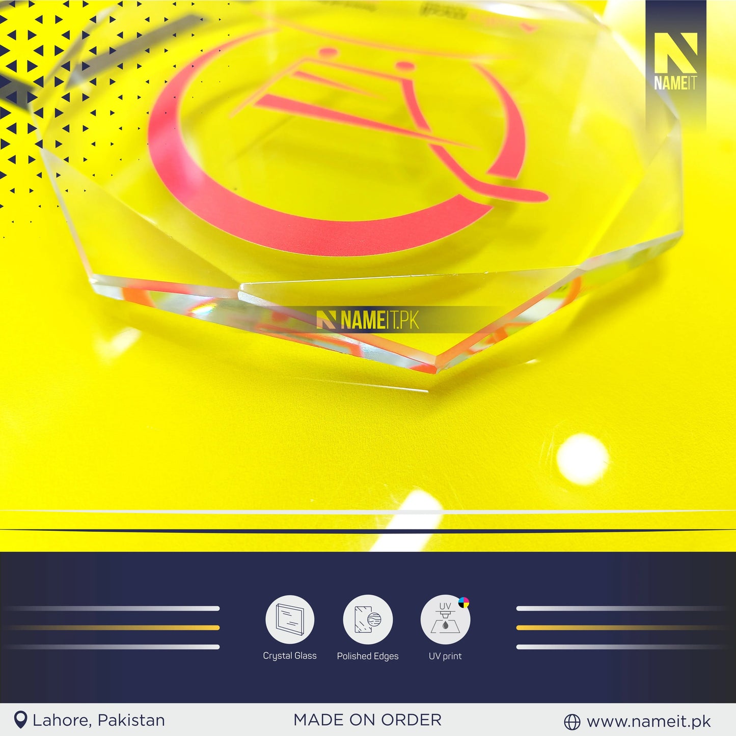 Custom Award Shield, Trophy Shield, Glass award Shield, Recognition Shield NAMEIT
