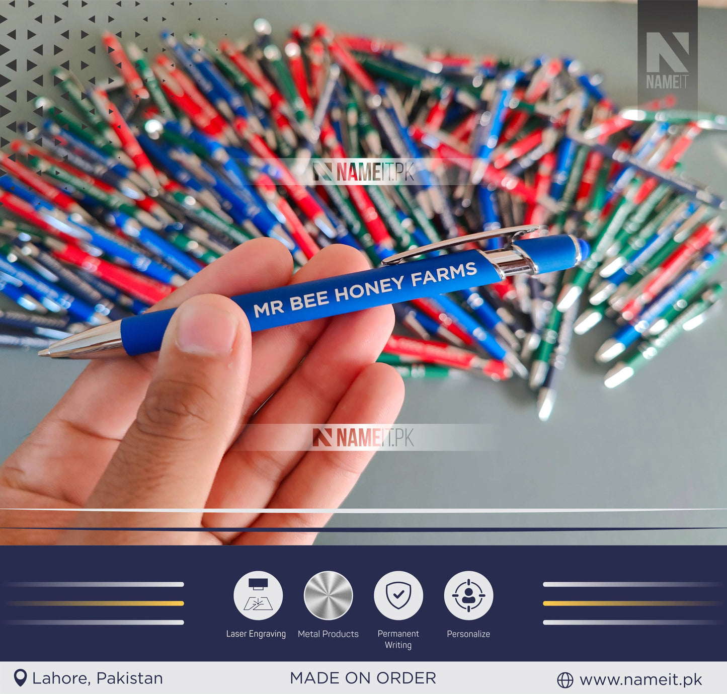 Custom Stylus Metal Pens, Custom teacher gift,company gifts,student gift,Wedding Gifts,Custom Stripe Pen,Anniversary Gift,gift for coworker NAMEIT PAKISTAN