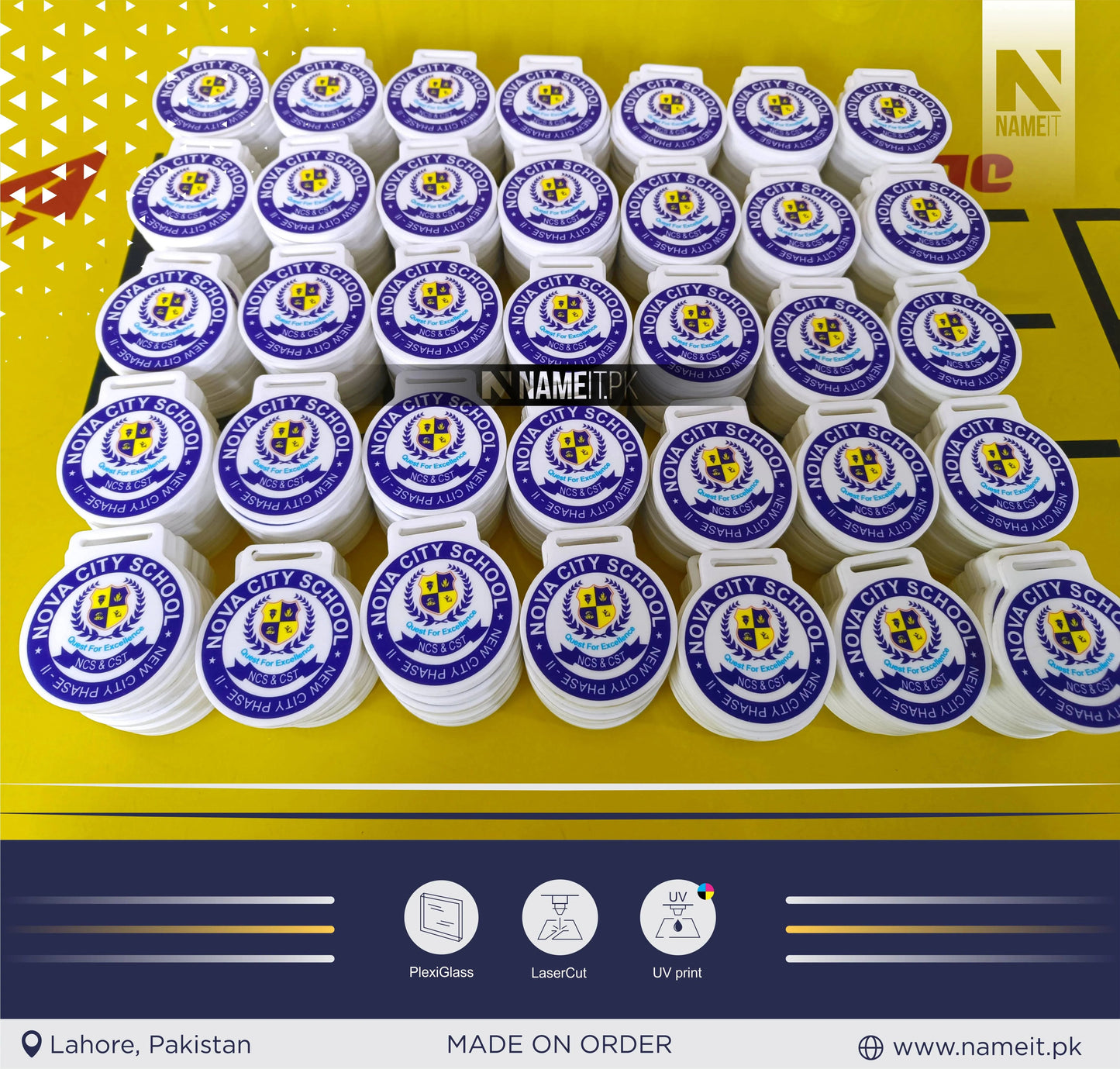 Medal, Custom acrylic Winning Medal, Award, Personalized, Sports games award, Running medal, Hunter medal, Achievement medal, Graduation medal NAMEIT PAKISTAN