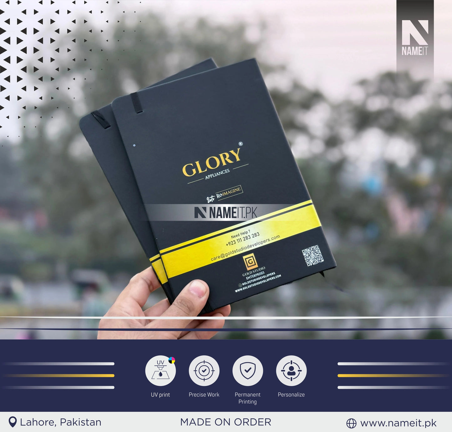 Diary, Custom Company Name Logo Diary, Personalized With UV Printed, Business Corporate Client Office Coworker Colleague Gift NAMEIT PAKISTAN