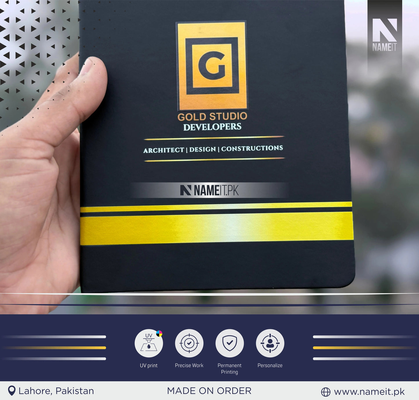 Diary, Custom Company Name Logo Diary, Personalized With UV Printed, Business Corporate Client Office Coworker Colleague Gift NAMEIT PAKISTAN