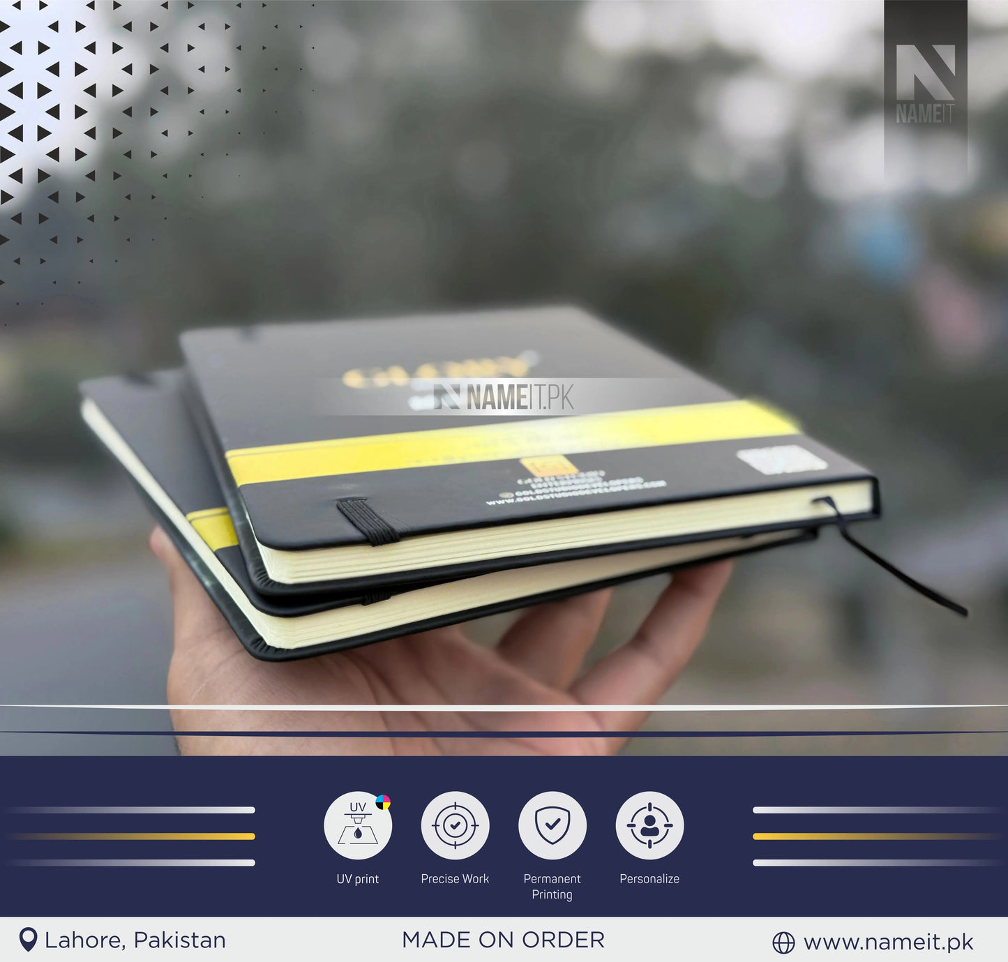 Diary, Custom Company Name Logo Diary, Personalized With UV Printed, Business Corporate Client Office Coworker Colleague Gift NAMEIT PAKISTAN