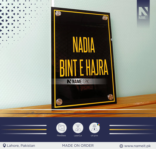 House Name Plate, Unique Outdoor Sign, with UV high-quality Print NAMEIT PAKISTAN