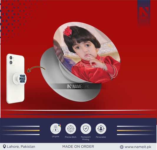 Mobile Pop Socket, Personalized Pop Socket with your Picture NAMEIT PAKISTAN