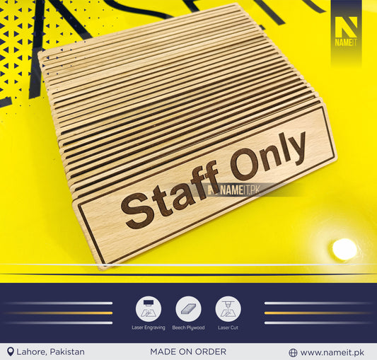 Office Door Sign, Staff Only Plate, Sign Plate Display for Office , Hospital NAMEIT PAKISTAN