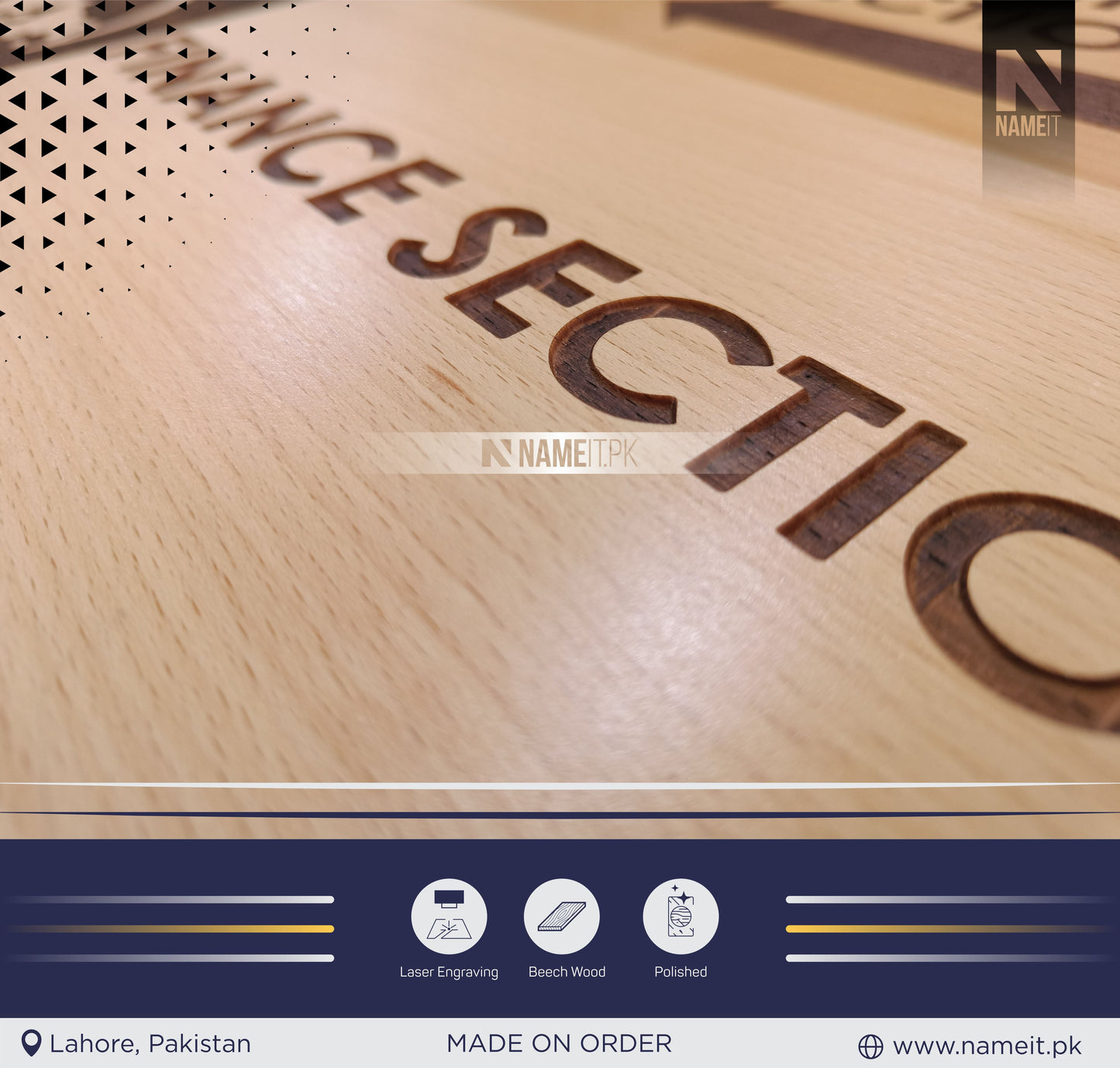 Personalized Door Sign, Office Sign and name Plate in wood NAMEIT PAKISTAN