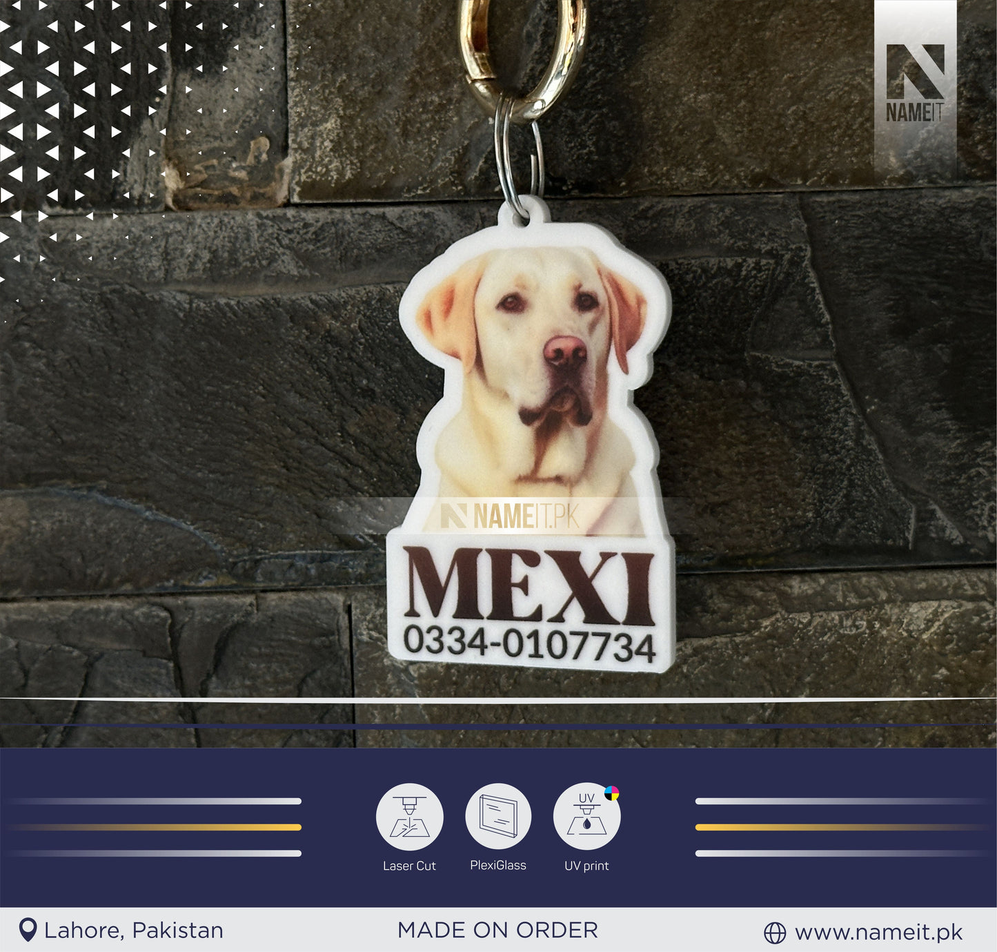 Custom Pet Tags Using Pet Photo + Name Dog ID Tags Name Dog Tag Pet ID Tags Personalized Dog Tags Cat ID Tags Dog Tags for Collars Cat Tag NAMEIT PAKISTAN