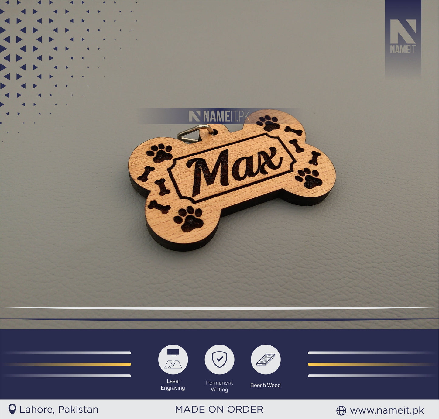 Pets Tag Personalized, Bone Shape Tag, Pet Tags for Collars, Engraved Tag, Name Tag, Customized Pet Tag, Kitty Tag NAMEIT PAKISTAN