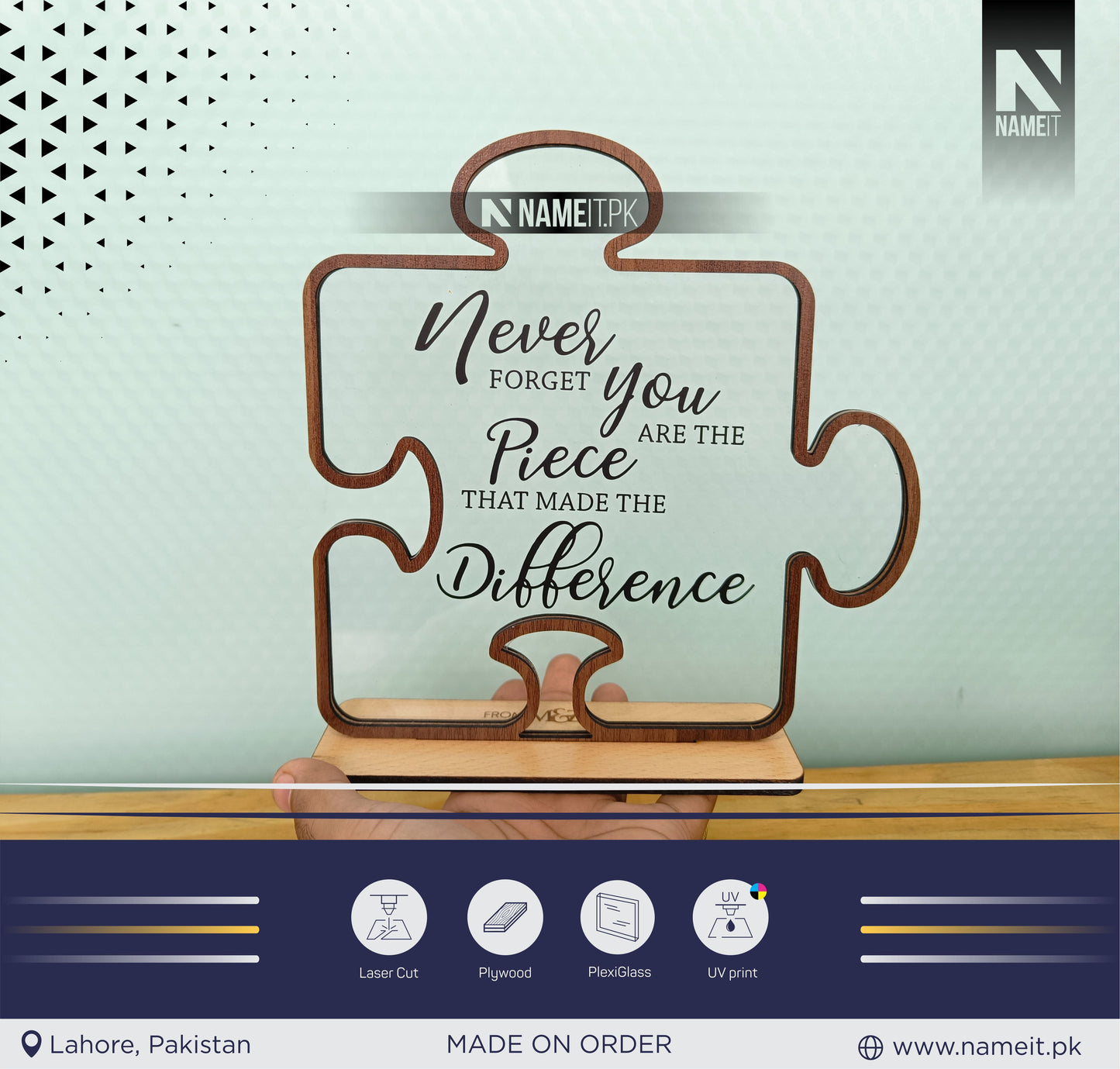 Puzzle Table Frame, Table Frame with Premium UV Printed, Customized Frame NAMEIT PAKISTAN