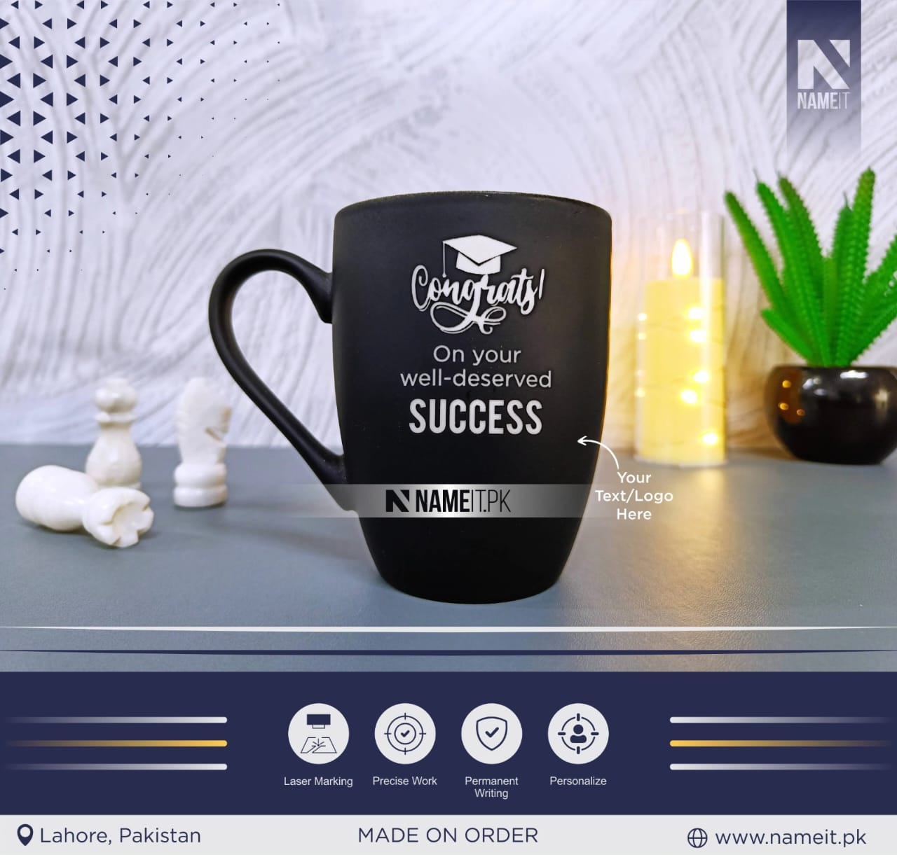 Mug, Custom Mug, Velvet Mug, Name & Quote, Coffee Mug Personalized Gift, Personalized Company Mug Engraved Mug, Employee Appreciation Gift NAMEIT PAKISTAN