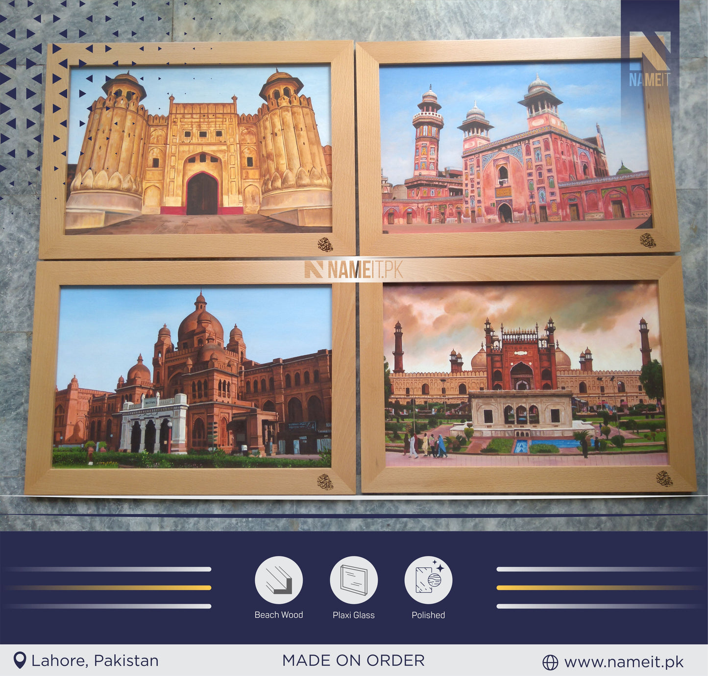 Wooden Frame for Photo, Handmade Wall Hanging Photo Frame NAMEIT PAKISTAN