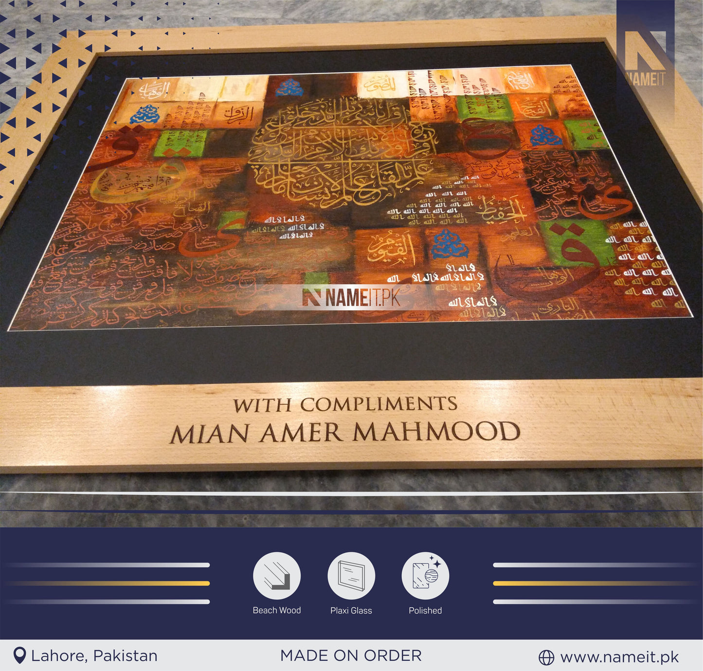 Wooden Frame for Photo, Handmade Wall Hanging Photo Frame NAMEIT PAKISTAN
