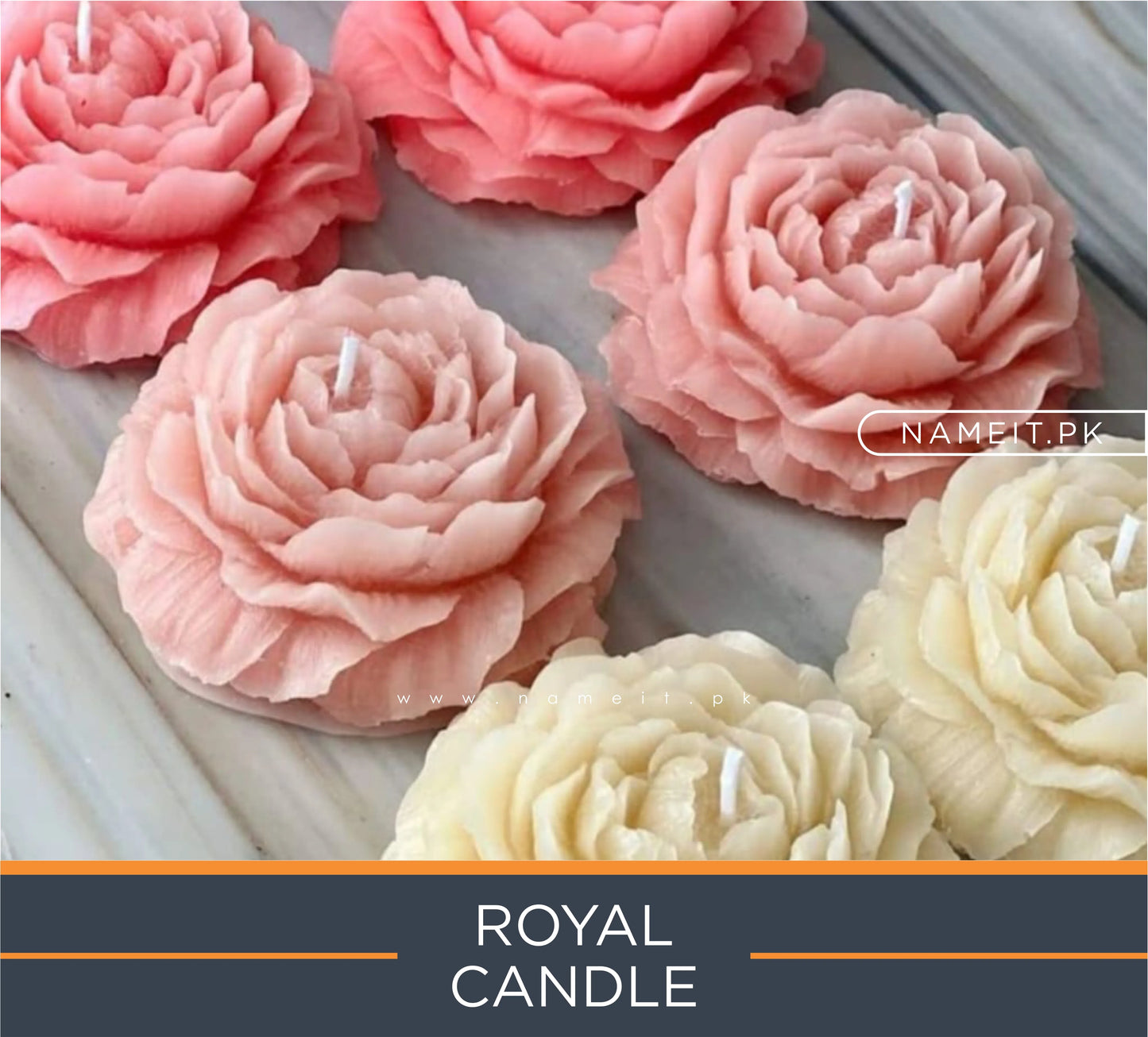 Candles - Pack OF 3 Flower Candles -Scented Flower Candle