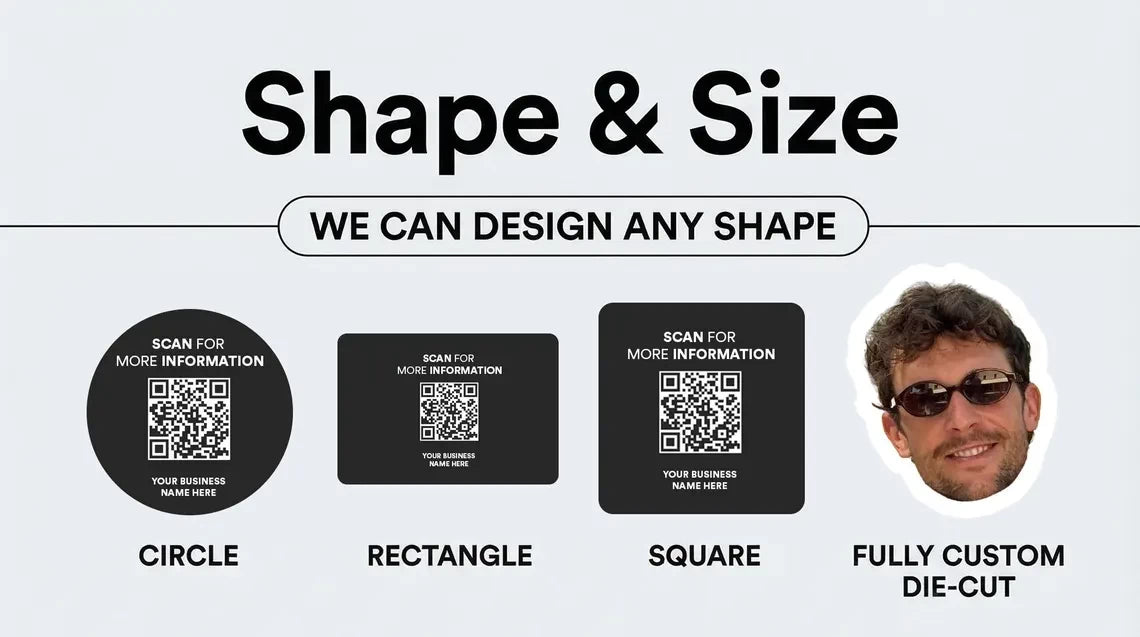 Sticker, Custom Logo Stickers for Business Branding - Personalized Die/Plotter Cut Photo Stickers with Your logo or Text - Custom Labels for Party Favors